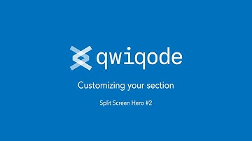 Split Screen Hero #2 Shopify section by qwiqode (Tutorial)