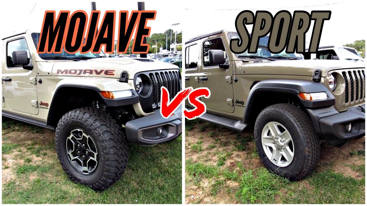 2020 JEEP GLADIATOR WALK-AROUND AND TRIM COMPARISON // GLADIATOR SPORT VS  MOJAVE - YouTube