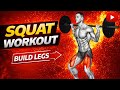 SQUAT WORKOUT 🔥 Build Bigger Legs Fast  Leg Day Muscle Growth#SquatWorkout#GymWorkout#MuscleBuilding