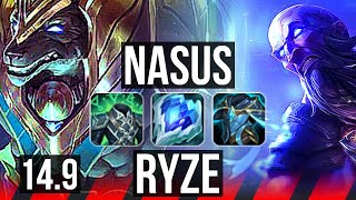 NASUS vs RYZE (TOP) | Rank 8 Nasus, 7/3/9 | BR Challenger | 14.9