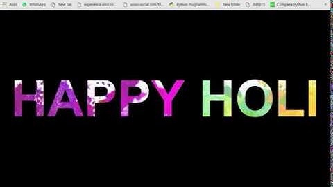 CSS Happy holi  Text Color filling Effect