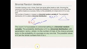 6.3.1: Binomial Distributions Definitions Lecture