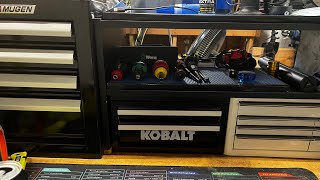 Update: Setup -  Kobalt Mini Toolbox / & small garage workshop area.