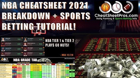 NBA CheatSheet Tutorial 2021 Season + Sports Betting Tab!