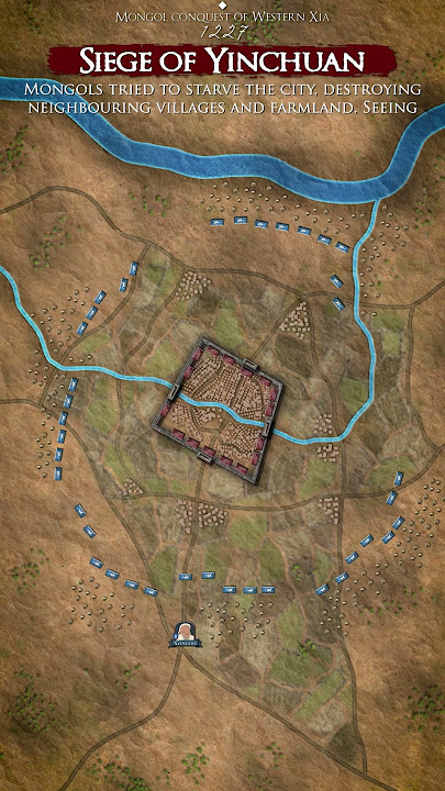 Genghis' First Siege 1227  #shorts #fyp #documentary #history #military #tactical #china #mongols