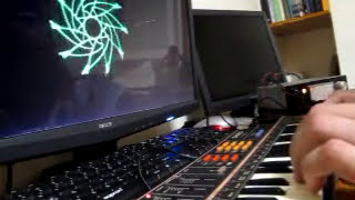 CASIOTONE PT-82 plugged to Realtime Music Visualizer (testing) | FourierArt