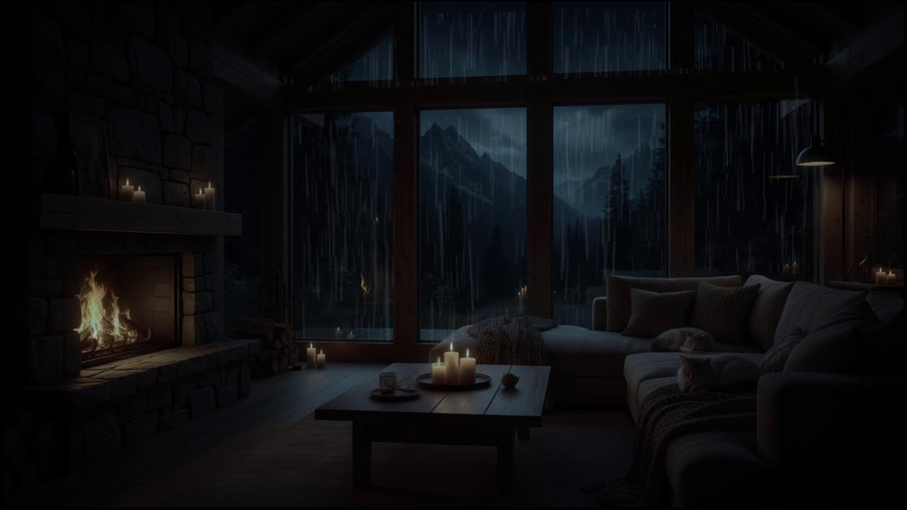 Sleep Fast in 3 Minutes 🌧️ Strong Rain and Thunder Sounds in Forest Nature for Relaxation