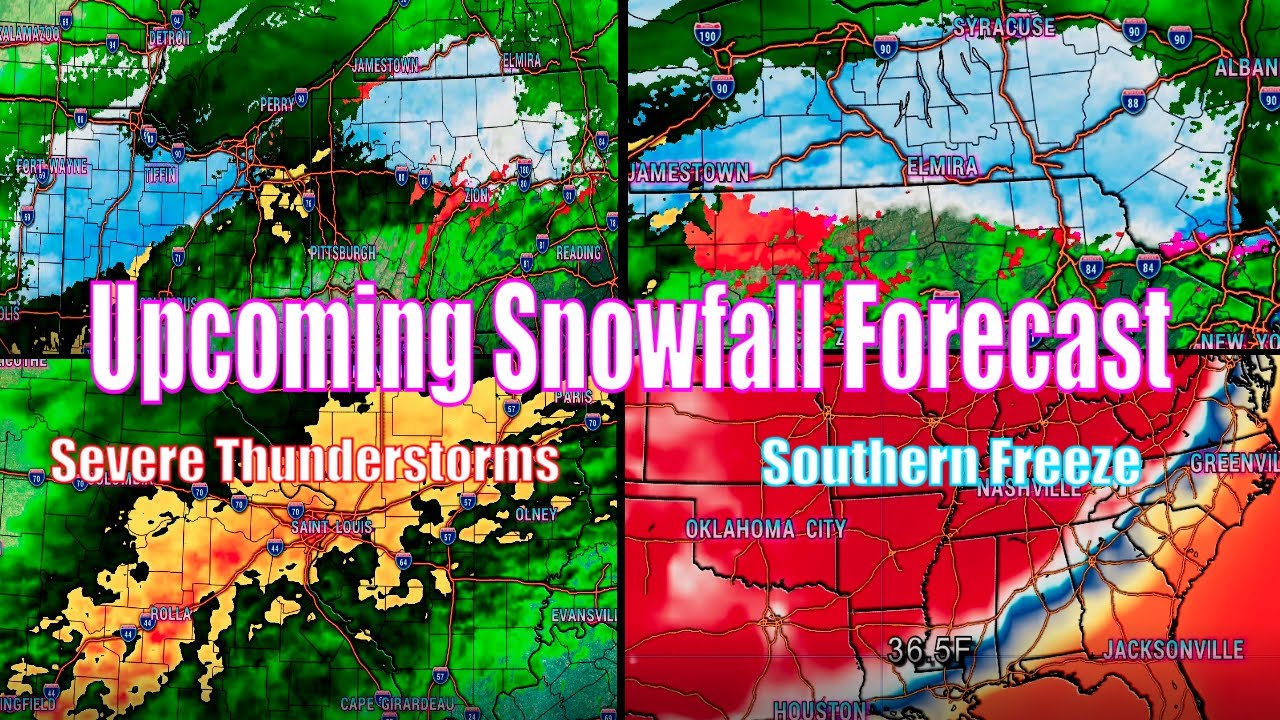 Severe Thunderstorms, November Snow Storm Snowfall Forecast - The WeatherMan Plus
