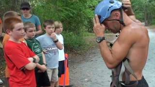 Zip line fun on Belle Isle in Richmond, Virginia