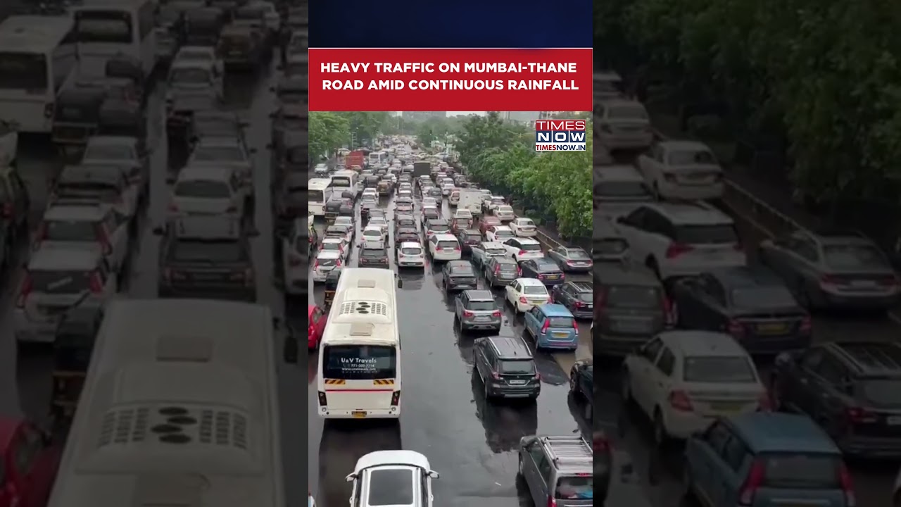 Maharashtra: Heavy Traffic On Mumbai-Thane Road As Area Continues To Receive Rainfall |WATCH 