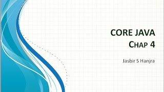 Core Java Chap 4