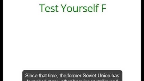 Test Yourself F - 11th Grade Old