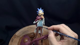 Sculpting a Rick And Morty Diorama In Clay - Timelapse