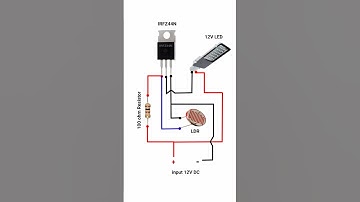 automatic night light using mosfet IRFZ44N and LDR #shorts #pbexperiment