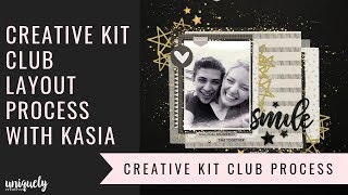 October Creative Kit Club Layout Process with Kasia Leach - Christmas Scrapbooking