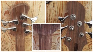 How to build #Laminated #Neck in Ironwood  Pau Ferro Wengè 5 Strings Bass Guitar scarf joint