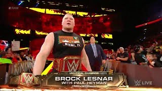 Brock Lesnar Entrance - RAW: January 1, 2018