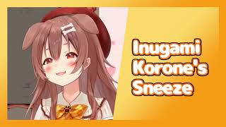 【Inugami Korone / Hololive moments ENG SUB】Inugami Korone's Sneeze October 17, 2020