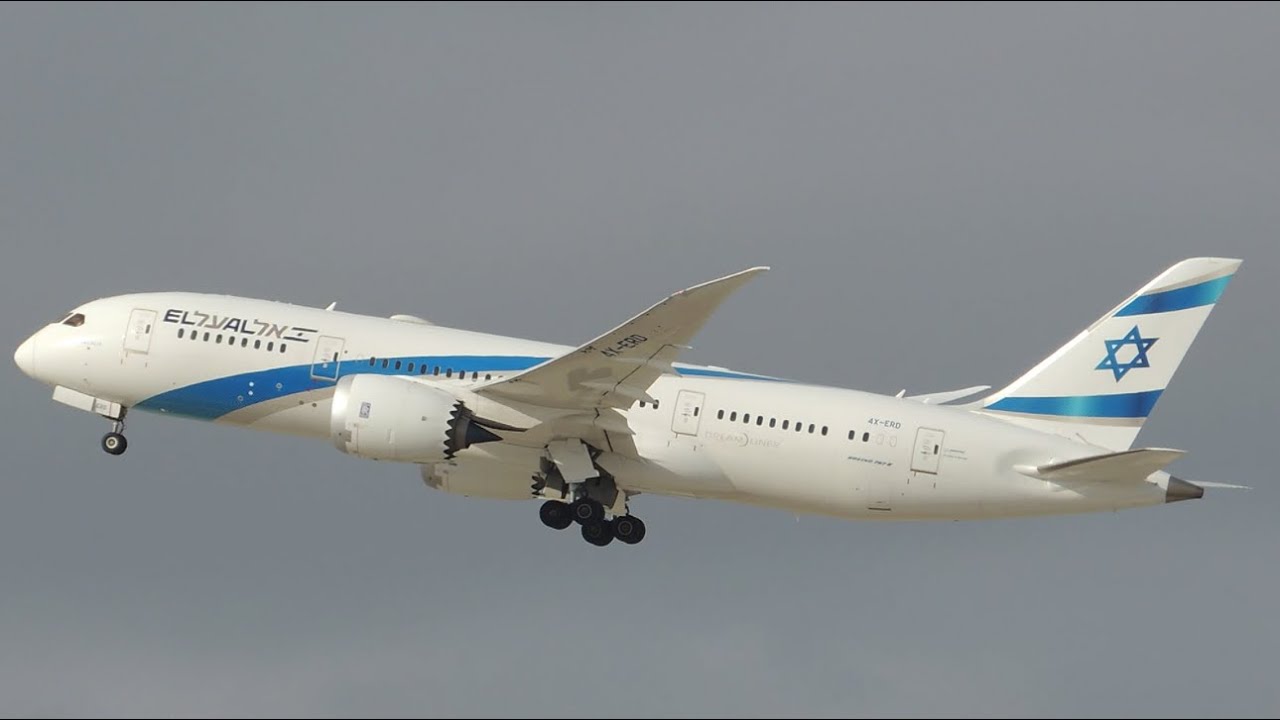 EL AL ISRAEL 787-8 エルアルイスラエル イスラエル航空 ph EL AL Israel Airlines Boeing 787-8 [4X-ERD] takeoff from LAX - YouTube