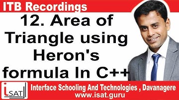 12. Area of Triangle Using Heron