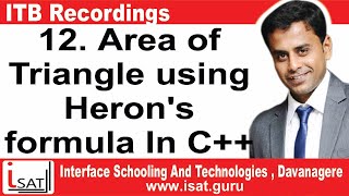 12. Area of Triangle Using Heron's Formula In C++