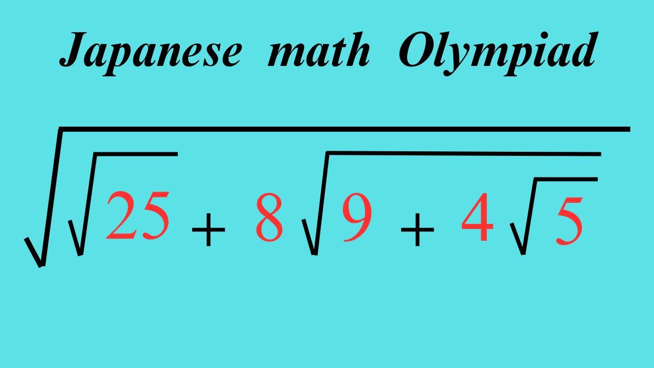 Japanse Math Square Root Japanese | Very nice square root math simplification | Japanese Math ...
