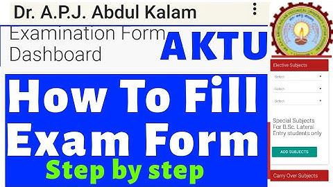 AKTU Even Semester Exam Form Fill Step by Step || How to fill Aktu Examination Form ? AKTU Exam Form