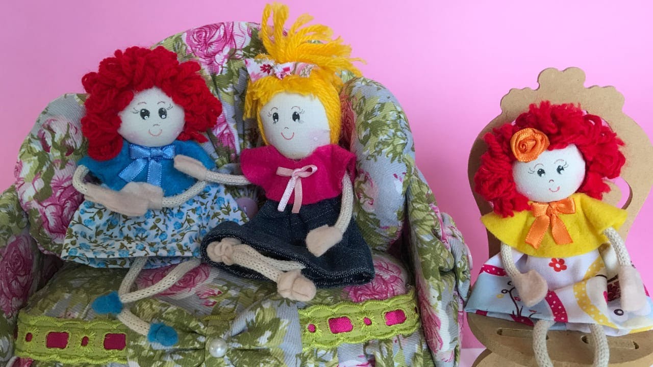 Bonequinha de fuxico fácil de fazer DIY
