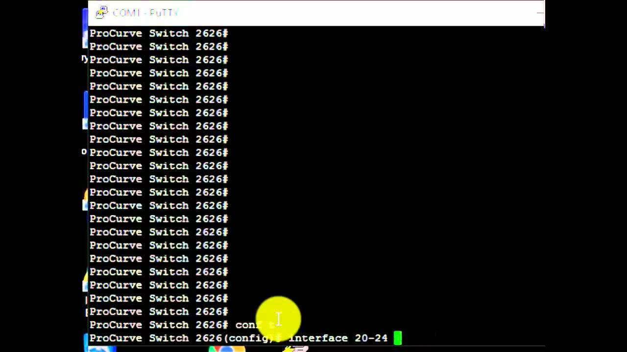 HP Procurve Switch 2626 disable/enable interface YouTube