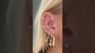 ear piercings please #earpiercing #jewelry #real #tiktok #viral #summer #glowup