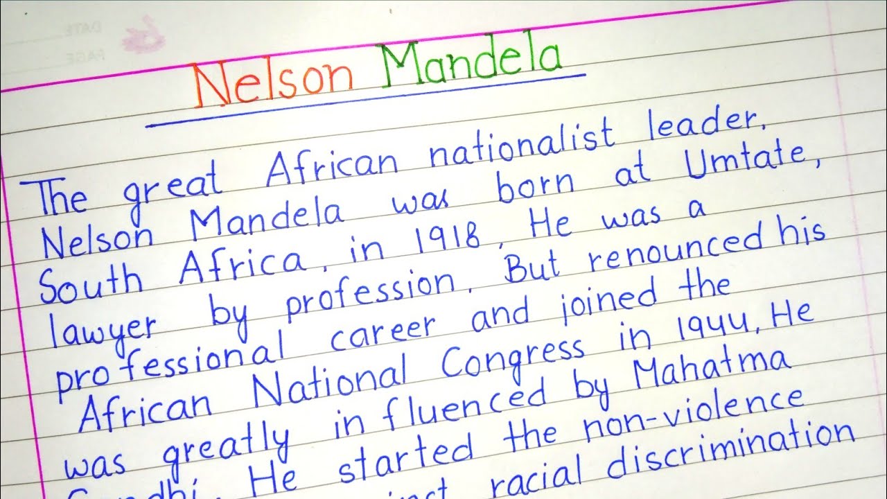 nelson mandela role model essay