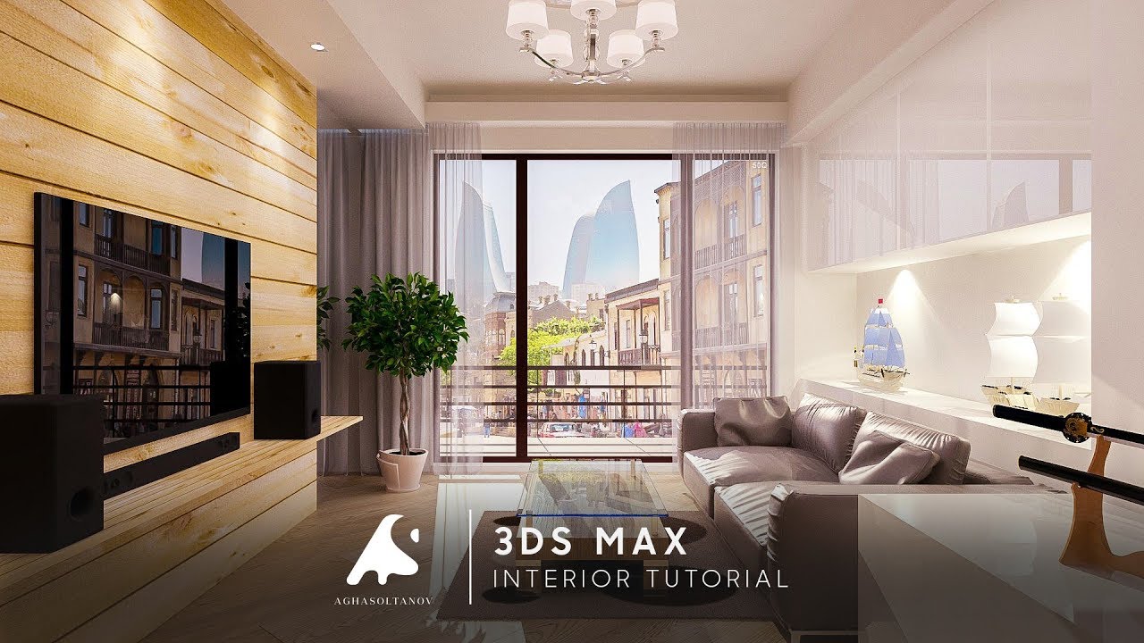 3D Max Interior Design Modeling Vray + Photoshop - YouTube