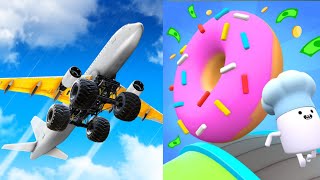 Crazy plane landing | Donut Stack : run race 3D gameplay Android ios | nonsense gaming screenshot 2