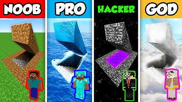 Minecraft NOOB vs PRO vs HACKER vs GOD : SECRET BASE in Minecraft Animation!