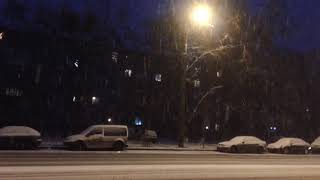 Сильный снегопад Киев. 18.12.2017
