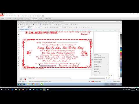 Video Cách làm phôi mẫu thiệp cưới bằng corel nhanh - youtube