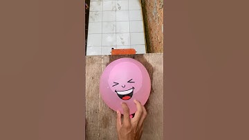 Experiment: Will the emoji water balloon explode if dropped from a height?