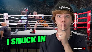SNEAKING Into Jake Paul Vs. Tyron Woodley FIGHT! *FRONT ROW*