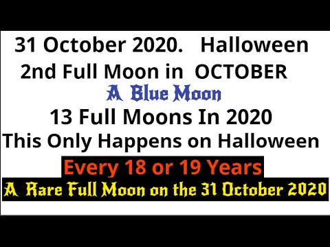 Rare Halloween 'Blue Moon' is a spooky treat for the entire world