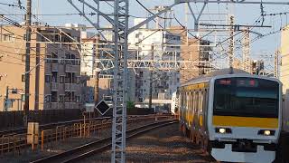 総武線E231系500番台、E259系特急成田エクスプレス、E217系快速@小岩駅（2022.06）