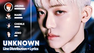 NCT DREAM - UNKNOWN (Line Distribution + Lyrics Karaoke) PATREON REQUESTED