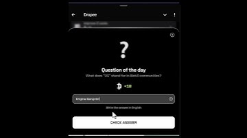 Dropee Question Code of the day What does "OG" stand for in Web3 communities? #cryptoairdrops