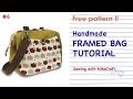 Cara menjahit Tas Frame / Doctor bag (Pola PDF Gratis) - Tutorial by Mikocraft