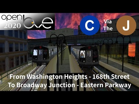 Openbve R160a Southbound C Train Via The J Line To Broadway Junction Youtube