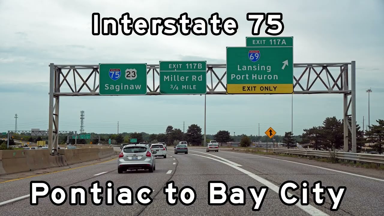 Interstate 75 North - Detroit Freeways - Pontiac to Bay City - September, 2022