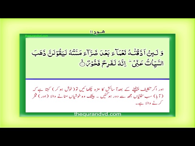 Para 12 - Juz 12 Wa ma min dabbah HD Quran Urdu Hindi Translation class=