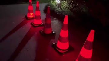 BSCI Approved Rubber Base Flashing Reflective Foldable Emergency Traffic Collapsible Orange Cones