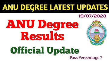 Degree Exams Results Update Latest || UG Results Official Update || RV Results Update Results 2023