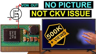 No Picture on 32' LED TV Screen | Not CKV Issue, VON is not output from SM4186 IC ,  LSC320AN10H07