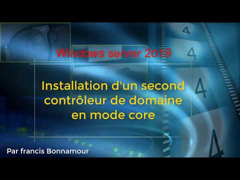Ajout d'un controleur de domaine en mode core sous Windows 2019